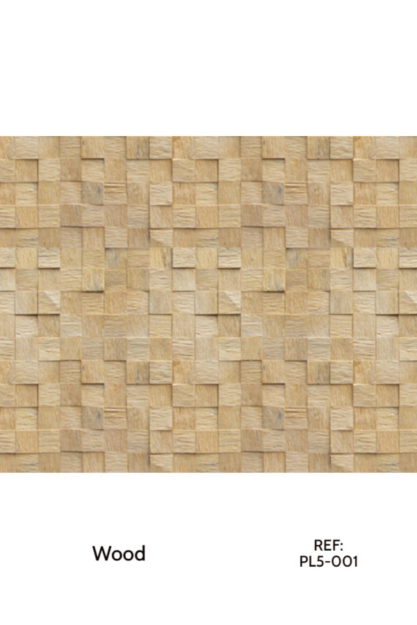 A panel made from raw wood cubes with different heights. A great solution for acoustic diffusers. REF: PL5-001