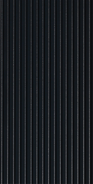 A panel made from CNC machined MDF. Painted in black, this panel is composed by vertical lines.