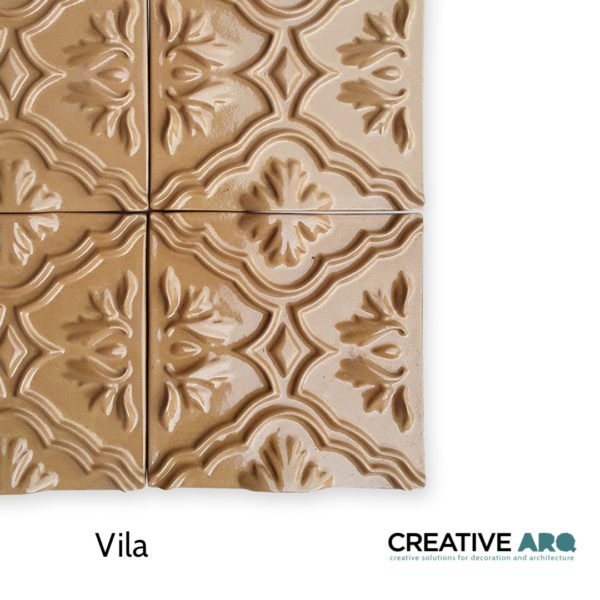 A 3D wall ceramic tile with colorful features and partially handmade in Portugal. Um azulejo tridimensional e feito parcialmente à mão em Portugal.