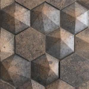 A panel made from raw earth, retrieved from local landscapes.